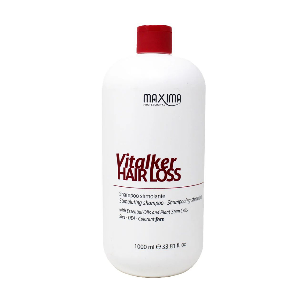 Стимулювальний шампунь Maxima Professional Vitalker Hair Loss Shampoo проти випадіння волосся, з ефірними оліями, 1 л